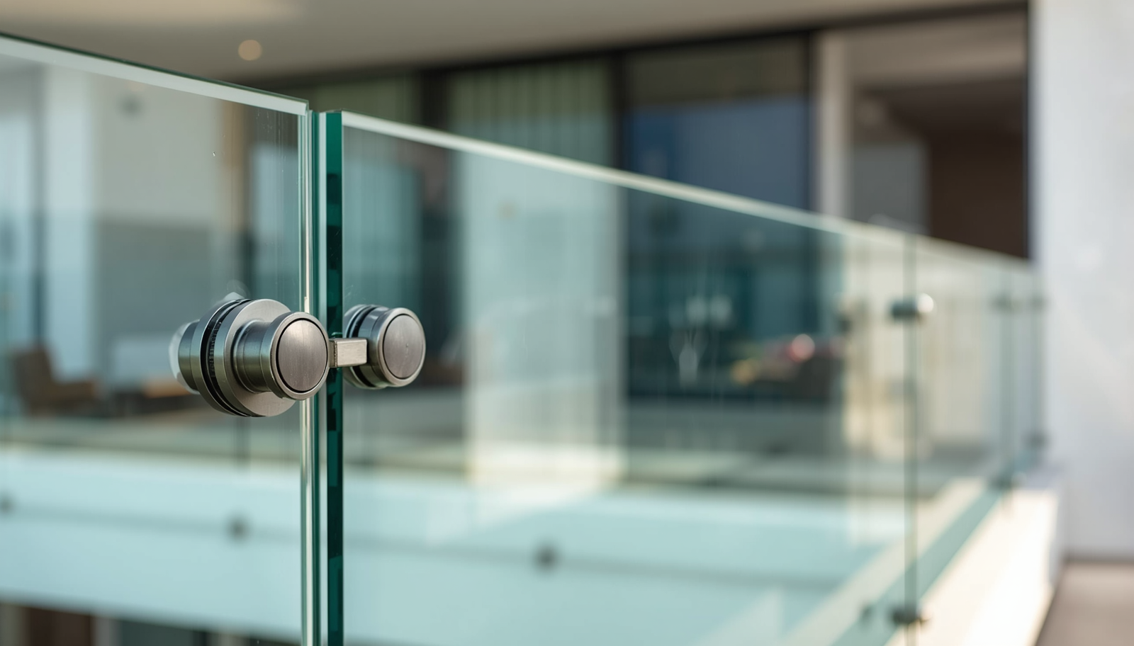 Button Fixed Glass Railings