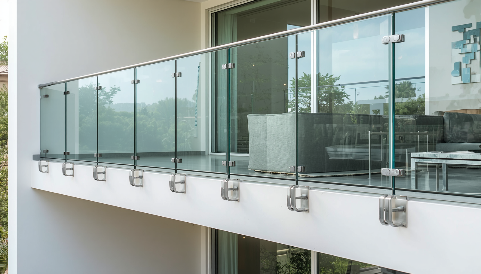 Channel Fixed Glass Railings